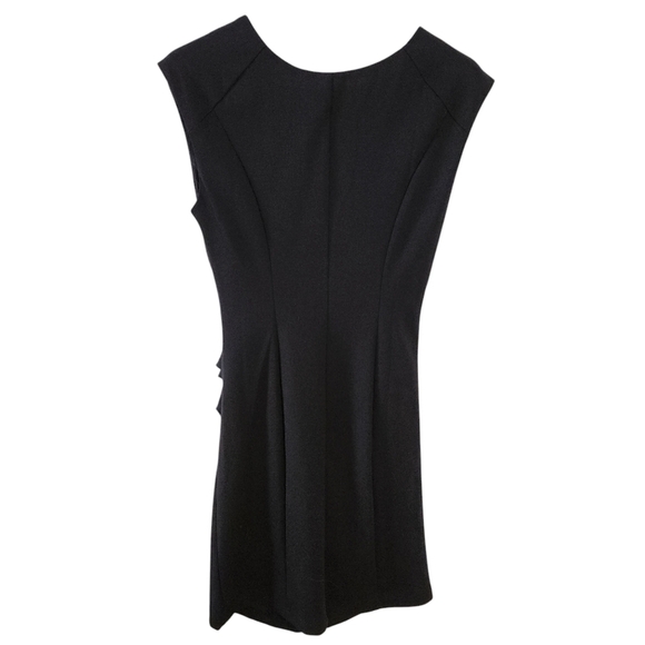 KAFFE India Ruched Black Mini Dress – V‑Neck Bodycon (M / 38) - Picture 5 of 12